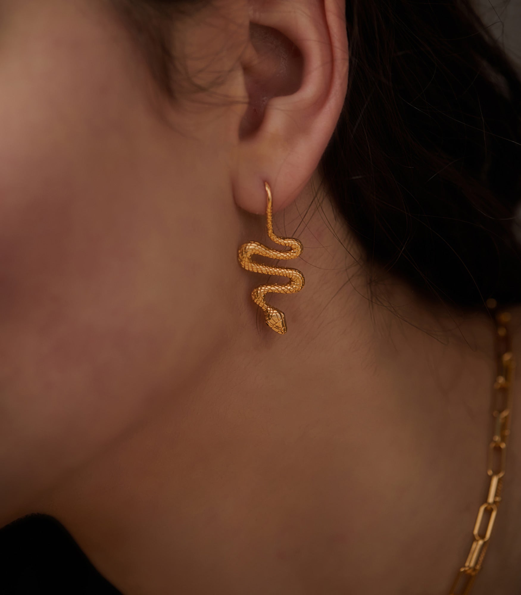 Snake drop earrings store