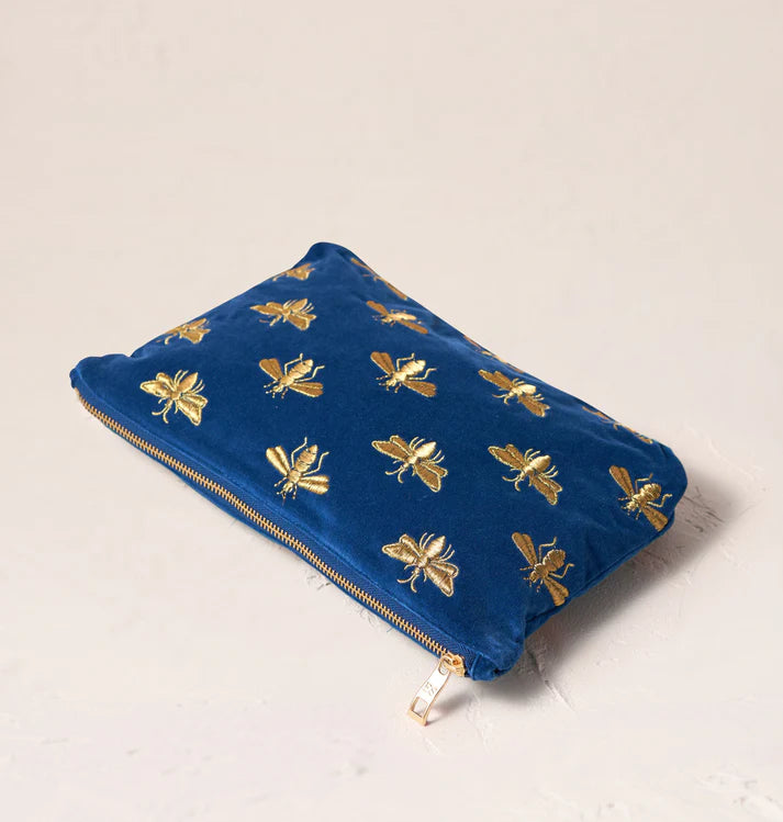 Elizabeth Scarlett Honey Bee Cobalt Everyday Pouch