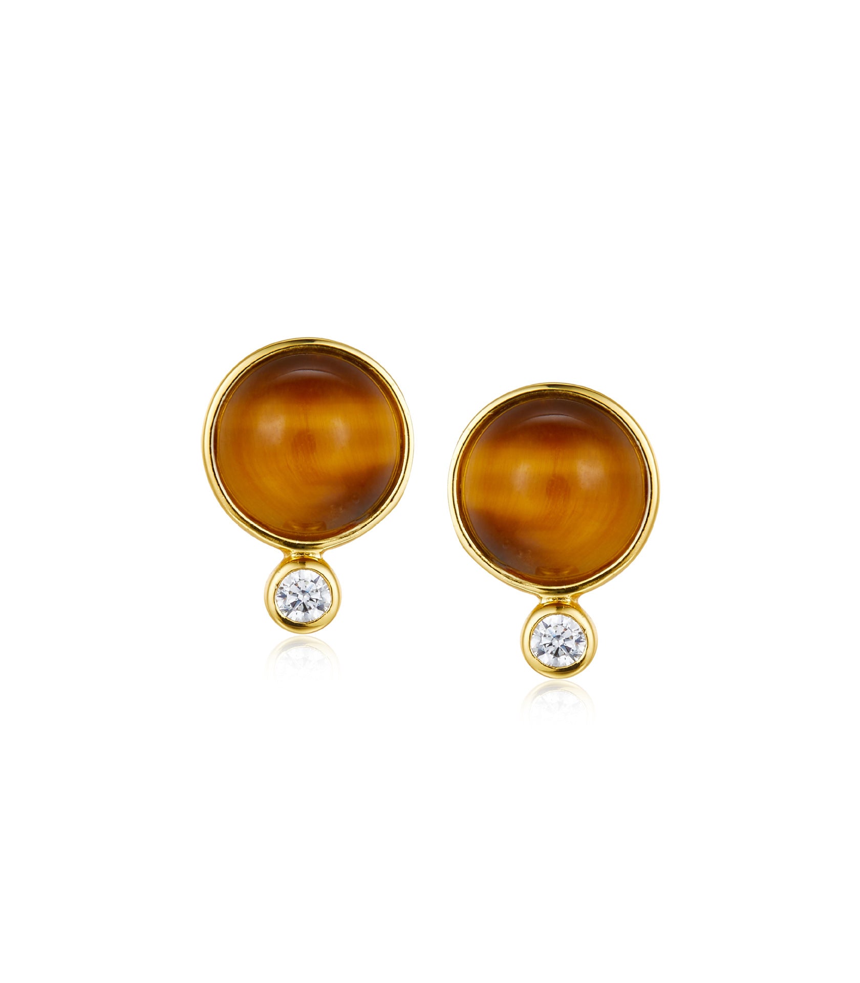 Mau Tiger Eye Stud Earrings